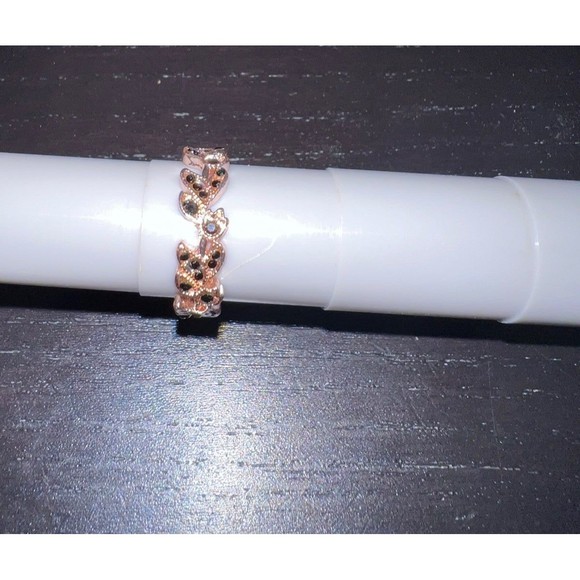 Dainty, filigree black zircon size 7 ring - Picture 4 of 5